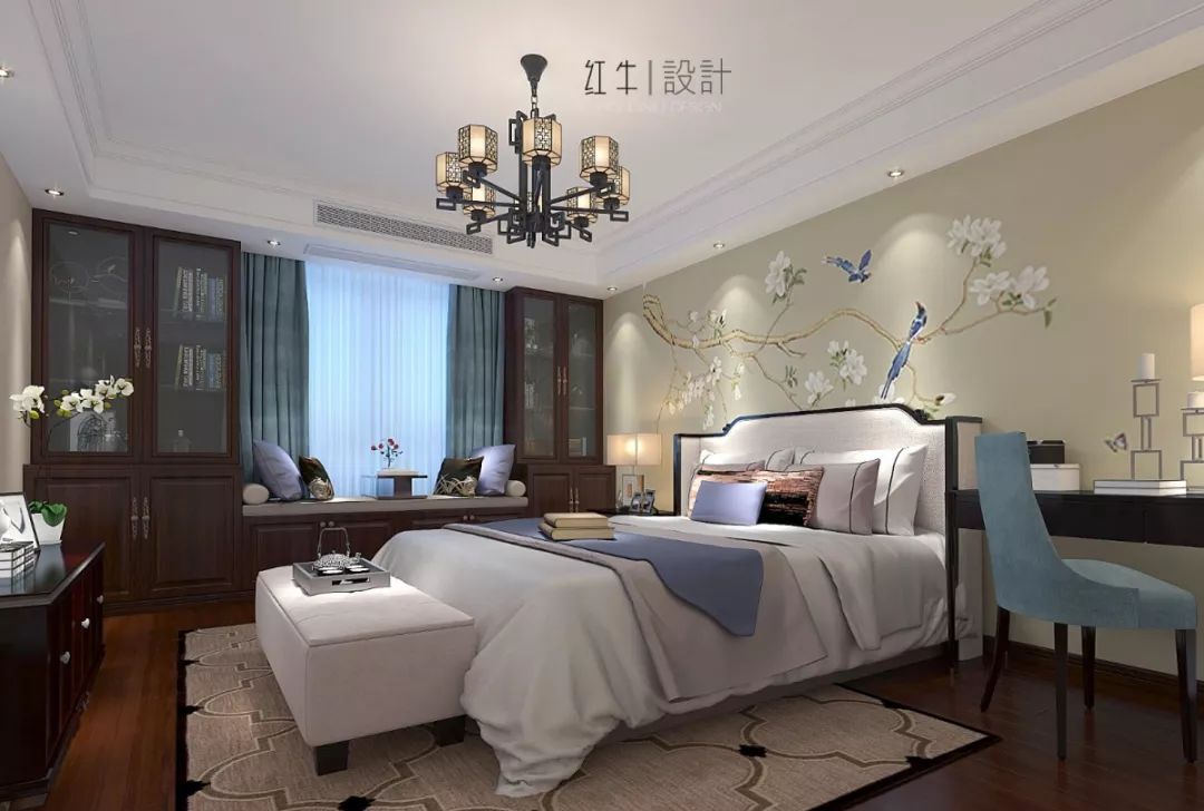 南京奧斯博恩莊園190平米現(xiàn)代中式風(fēng)格裝修  古典美學(xué)融入現(xiàn)代設(shè)計05