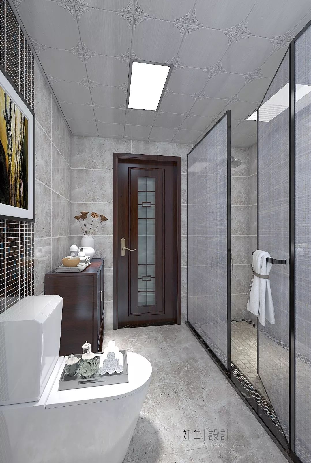 南京奧斯博恩莊園190平米現(xiàn)代中式風(fēng)格裝修  古典美學(xué)融入現(xiàn)代設(shè)計08衛(wèi)生間