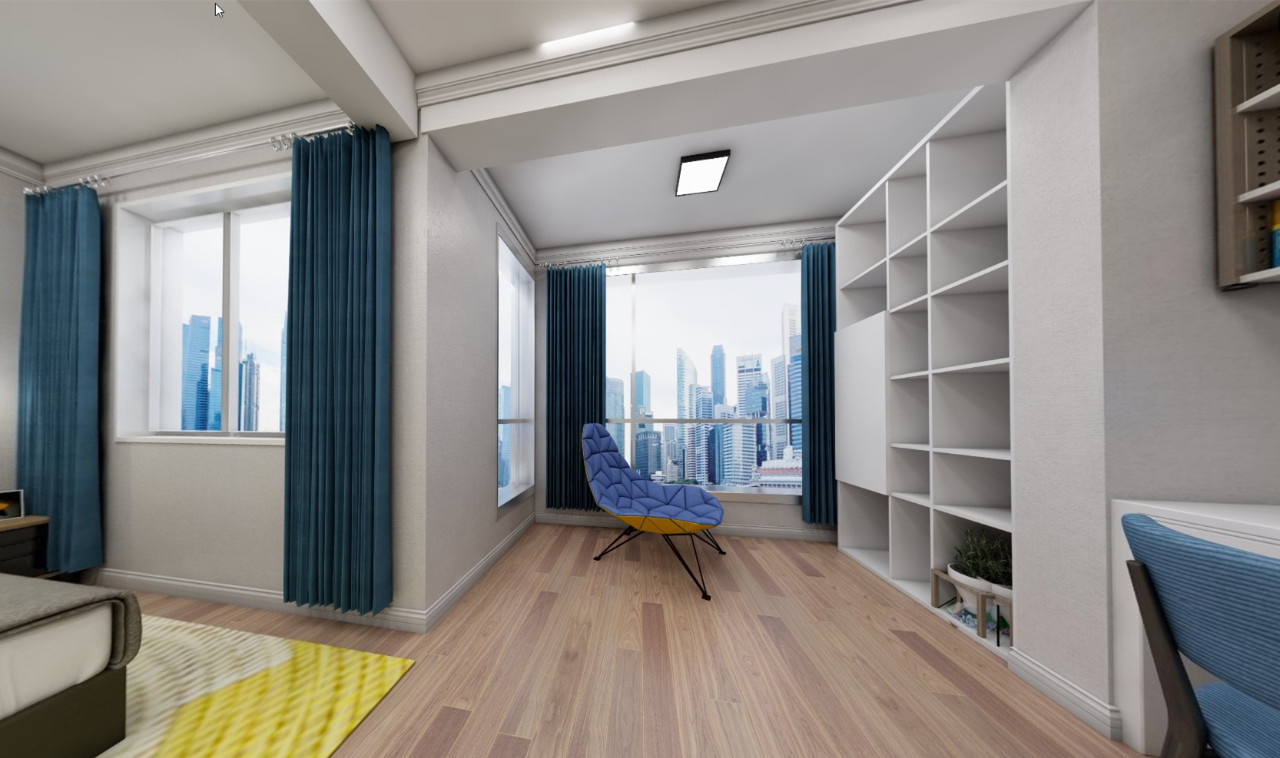 南京招商依云和府88平米現(xiàn)代簡(jiǎn)約風(fēng)格裝修  冷暖中和04