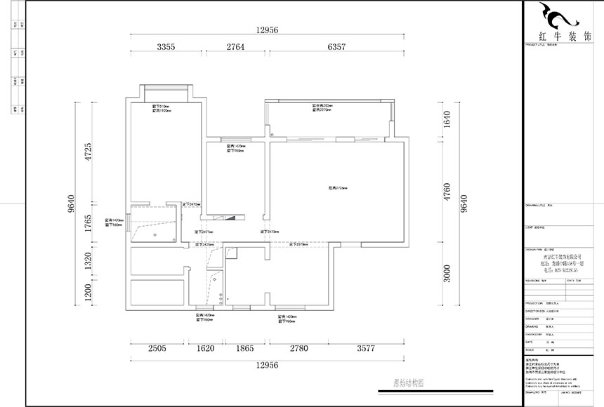 水印860x580_熊皓宇_南京市棲霞區(qū)招商公園里135㎡簡美風格裝修_原始結(jié)構(gòu)圖