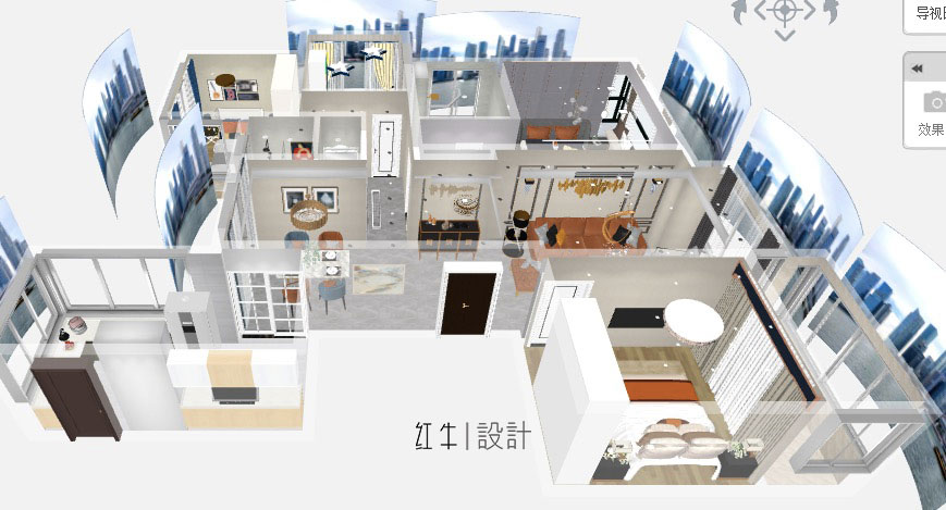 水印580_仇美蓉_南京市江寧區(qū)藍光黑鉆公館140㎡輕奢風(fēng)格裝修_3D