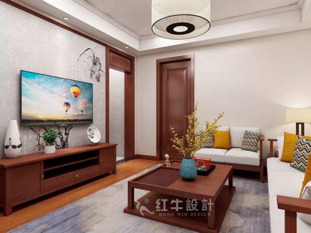 南京老房翻新--兩室一廳變一室兩廳13劉曉芳_寧工新寓60㎡現(xiàn)代中式風(fēng)格二手房裝修效果圖_客廳