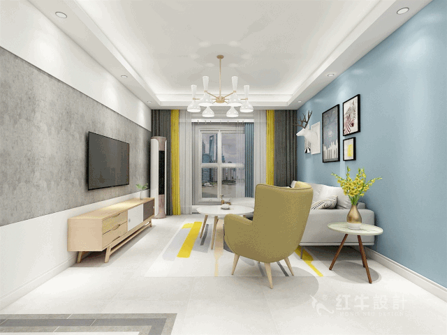 南京萬達茂99㎡北歐風(fēng)格--摒棄繁瑣的裝飾，打造簡潔明亮的家居空間！01設(shè)計師：劉小勇