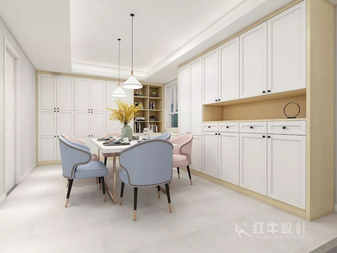 南京萬達茂99㎡北歐風(fēng)格--摒棄繁瑣的裝飾，打造簡潔明亮的家居空間！05餐廳