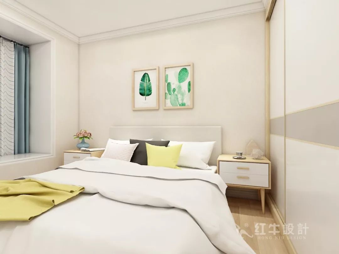 南京萬達茂99㎡北歐風(fēng)格--摒棄繁瑣的裝飾，打造簡潔明亮的家居空間！07主臥室