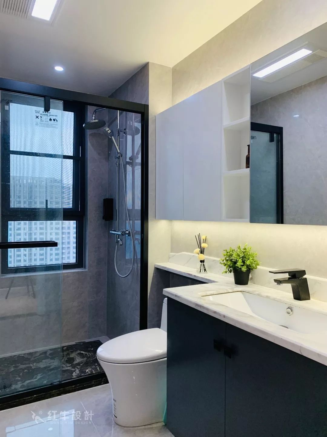 南京保利國(guó)際社區(qū)140㎡現(xiàn)代風(fēng)格--四室二廳大戶型，寬敞開(kāi)闊又舒適！13衛(wèi)生間設(shè)計(jì)