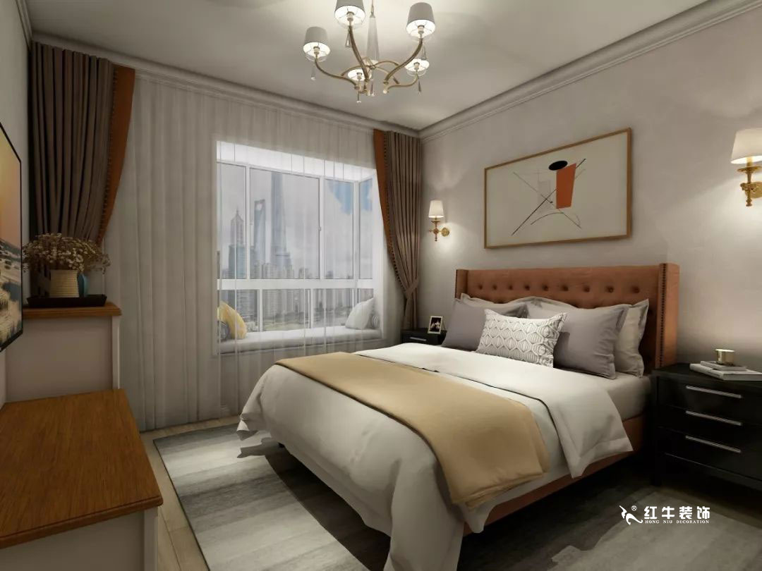 南京萬科光明城市115㎡簡美風(fēng)格--適合三代人的家居環(huán)境09主臥設(shè)計+logo