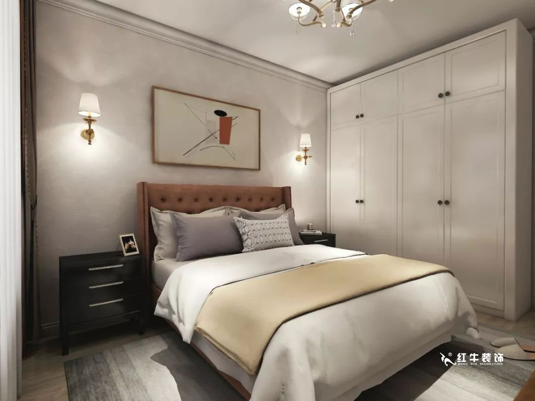 南京萬科光明城市115㎡簡美風(fēng)格--適合三代人的家居環(huán)境10主臥設(shè)計+logo