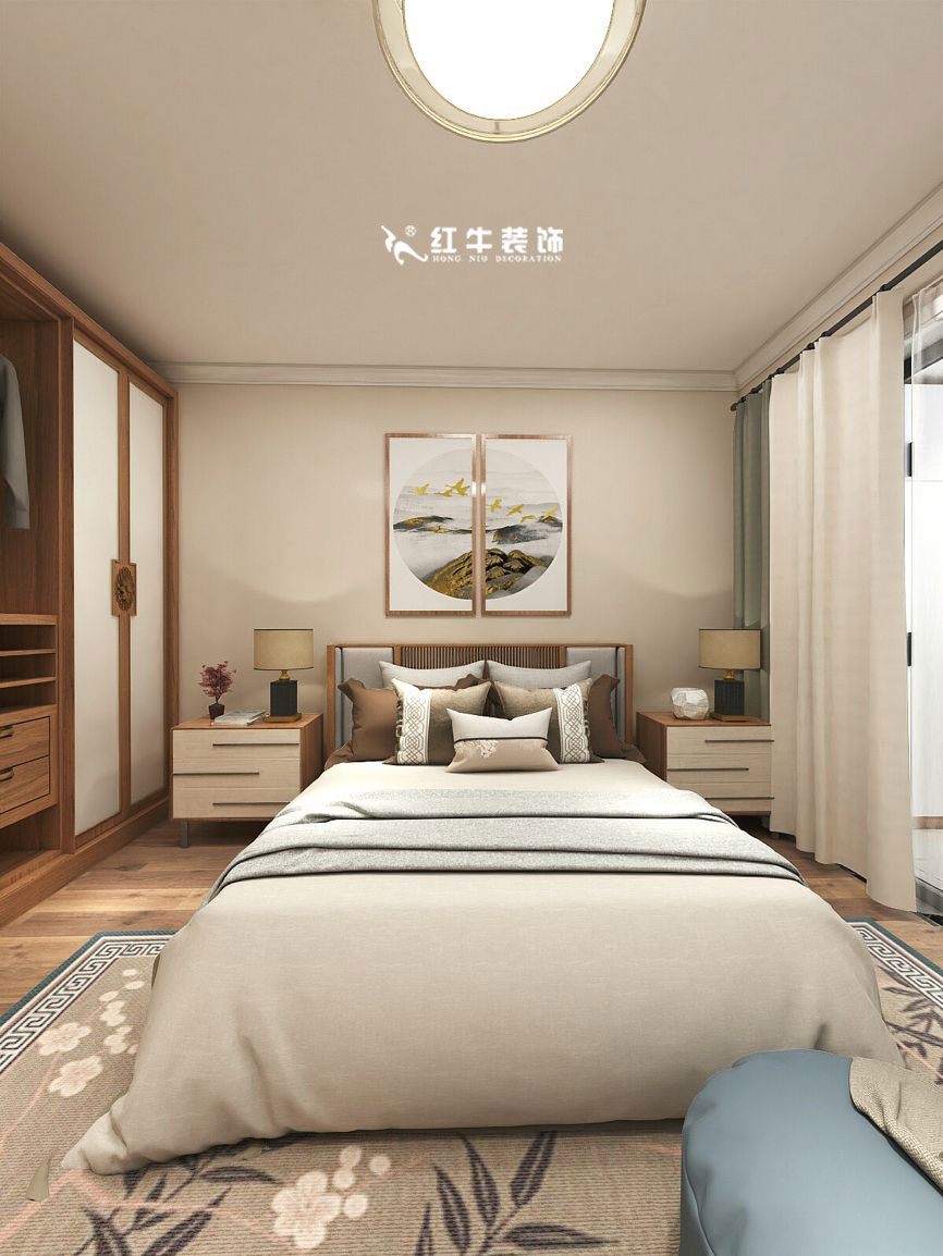 蔣琛_九條巷106㎡現(xiàn)代風(fēng)“養(yǎng)老房”裝修，給設(shè)計(jì)做減法！07主臥+logo