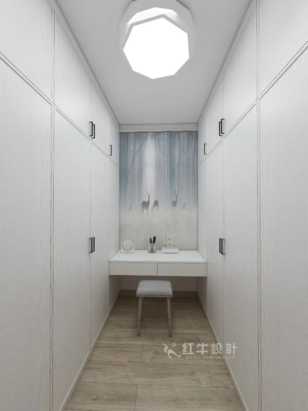 劉萍萍_花崗鴻福城132㎡現(xiàn)代簡約風(fēng)格_兩套小戶型打通變大宅，中西雙廚房+衣帽間打造品質(zhì)生活！13衣帽間