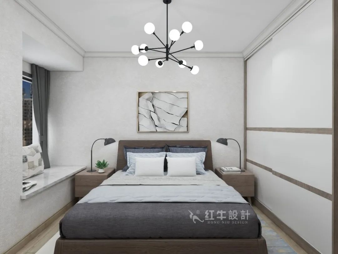 劉萍萍_花崗鴻福城132㎡現(xiàn)代簡約風(fēng)格_兩套小戶型打通變大宅，中西雙廚房+衣帽間打造品質(zhì)生活！14主臥