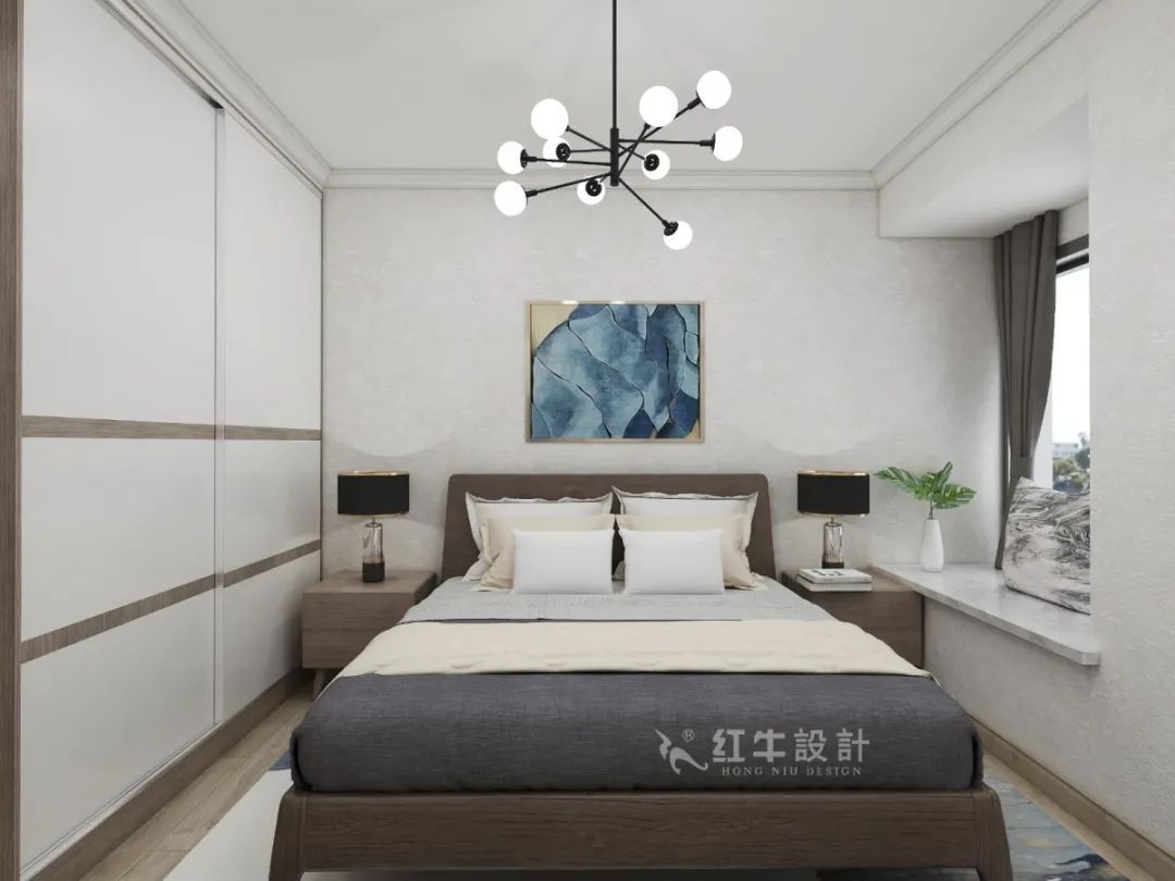 劉萍萍_花崗鴻福城132㎡現(xiàn)代簡約風(fēng)格_兩套小戶型打通變大宅，中西雙廚房+衣帽間打造品質(zhì)生活！16次臥