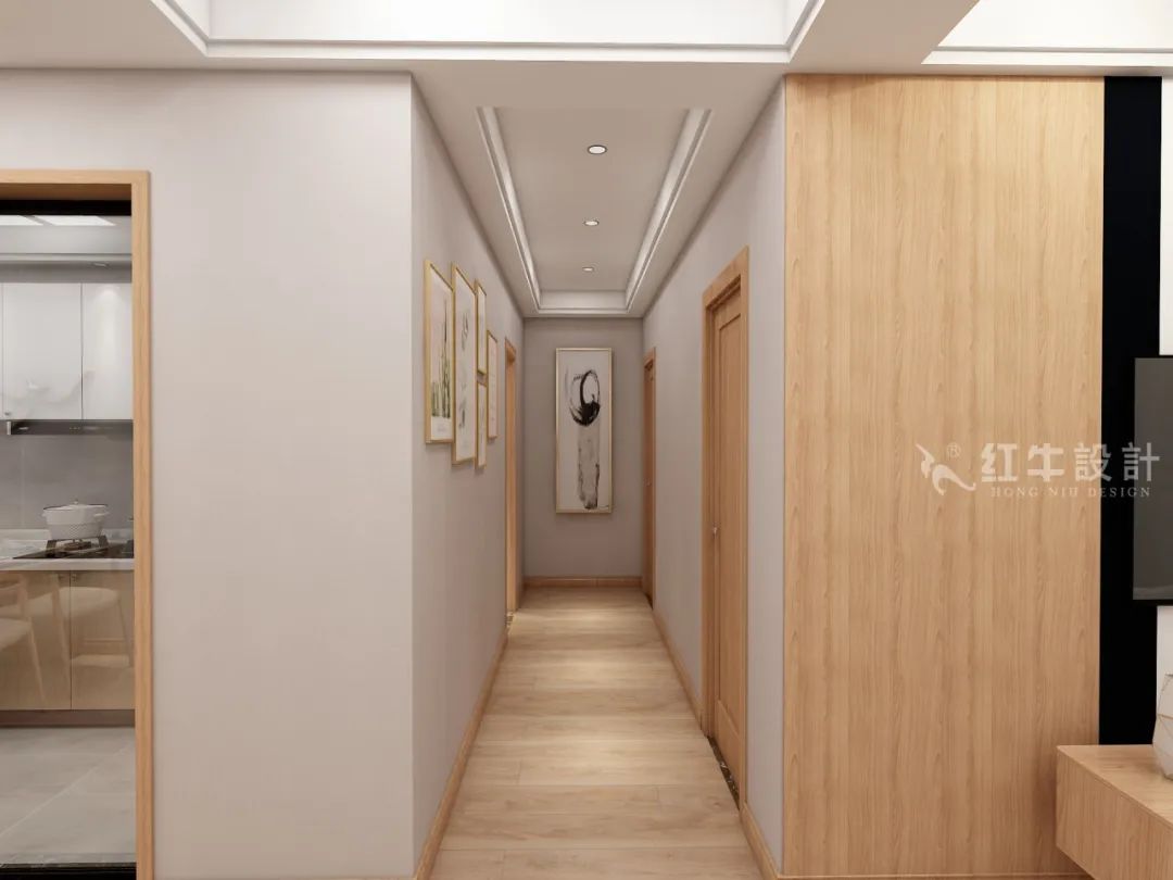 劉曉芳_紅牛設計--電建洺悅府89㎡日式風格08效果圖欣賞_過道