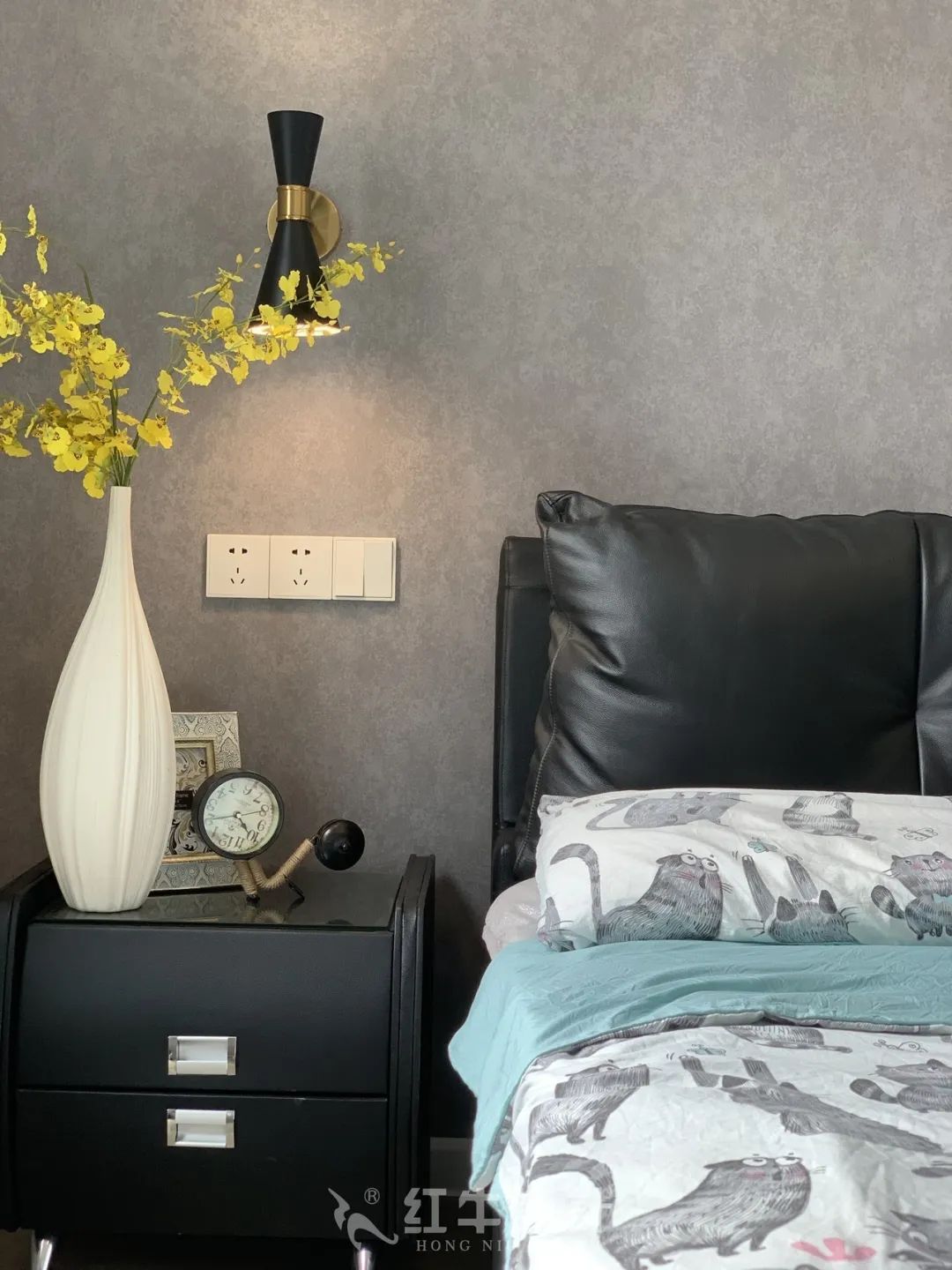 保利國際社區(qū)95㎡北歐風格--記錄毛坯到美家的蛻變過程11實景效果_臥室