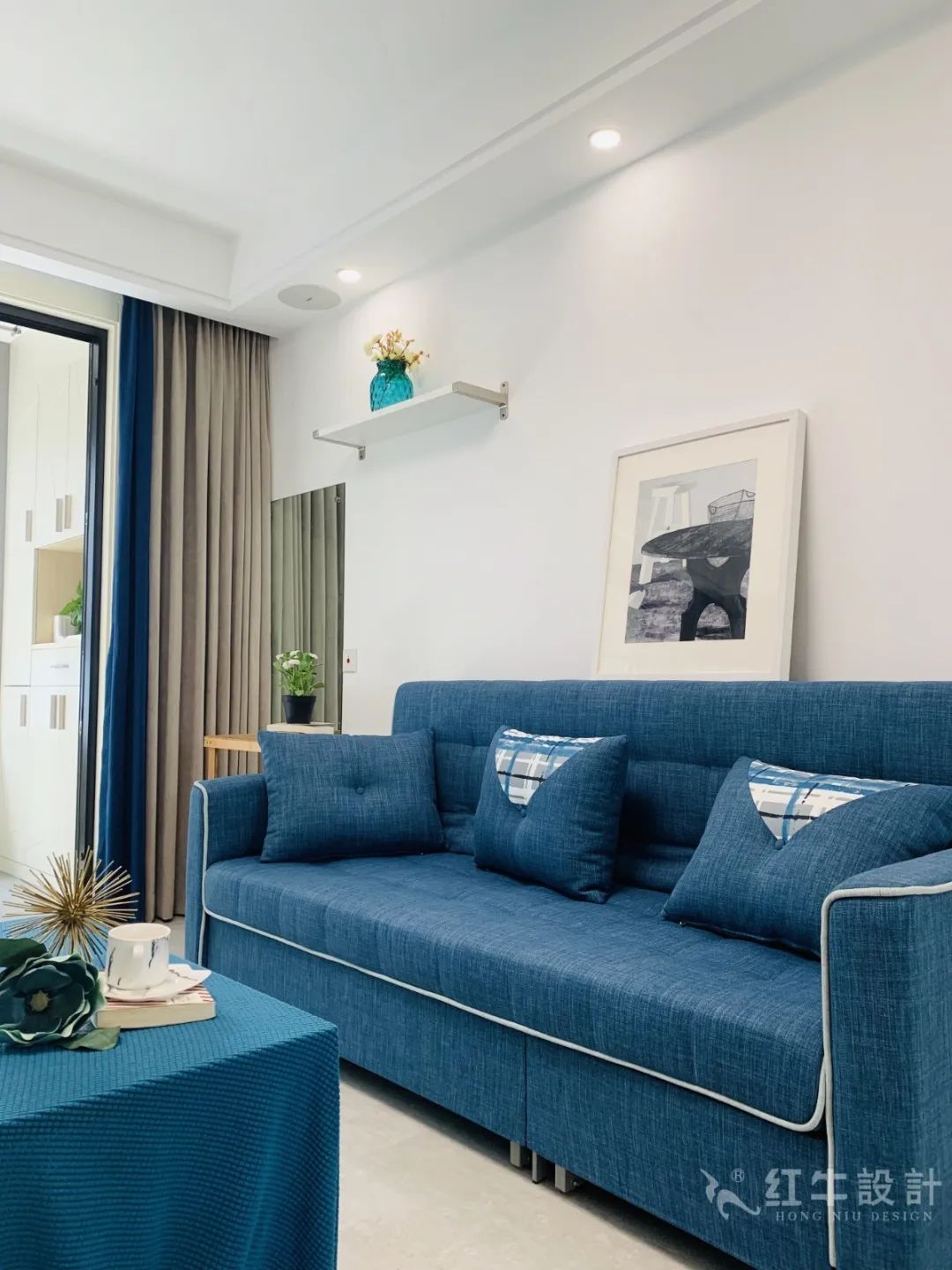 孟憲濤_保利國際社區(qū)115㎡現(xiàn)代北歐--簡潔明亮之家，一人獨居太愜意！07實景效果_客廳