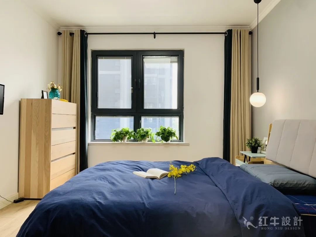 孟憲濤_保利國際社區(qū)115㎡現(xiàn)代北歐--簡潔明亮之家，一人獨居太愜意！14實景效果_主臥