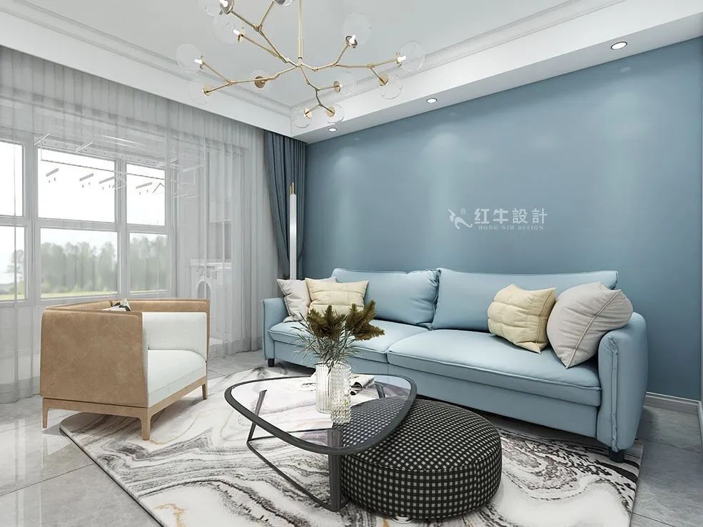 朱明琪_禧和苑89㎡北歐風(fēng)格--經(jīng)典小三房設(shè)計01客廳