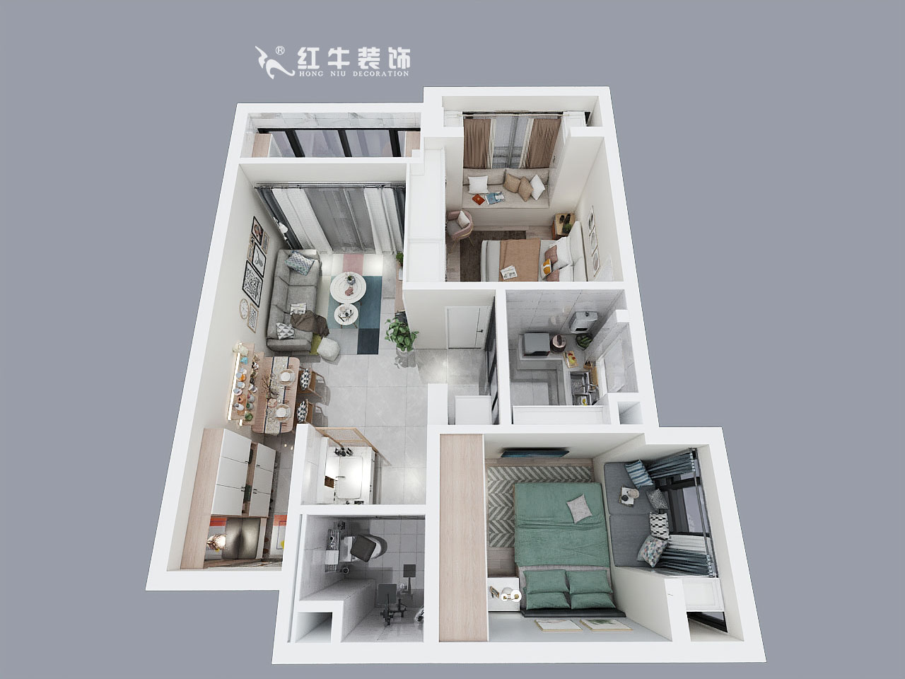 魏明花_明發(fā)財(cái)富中心B4-1517-60㎡-現(xiàn)代簡約風(fēng)格_鳥瞰圖+logo