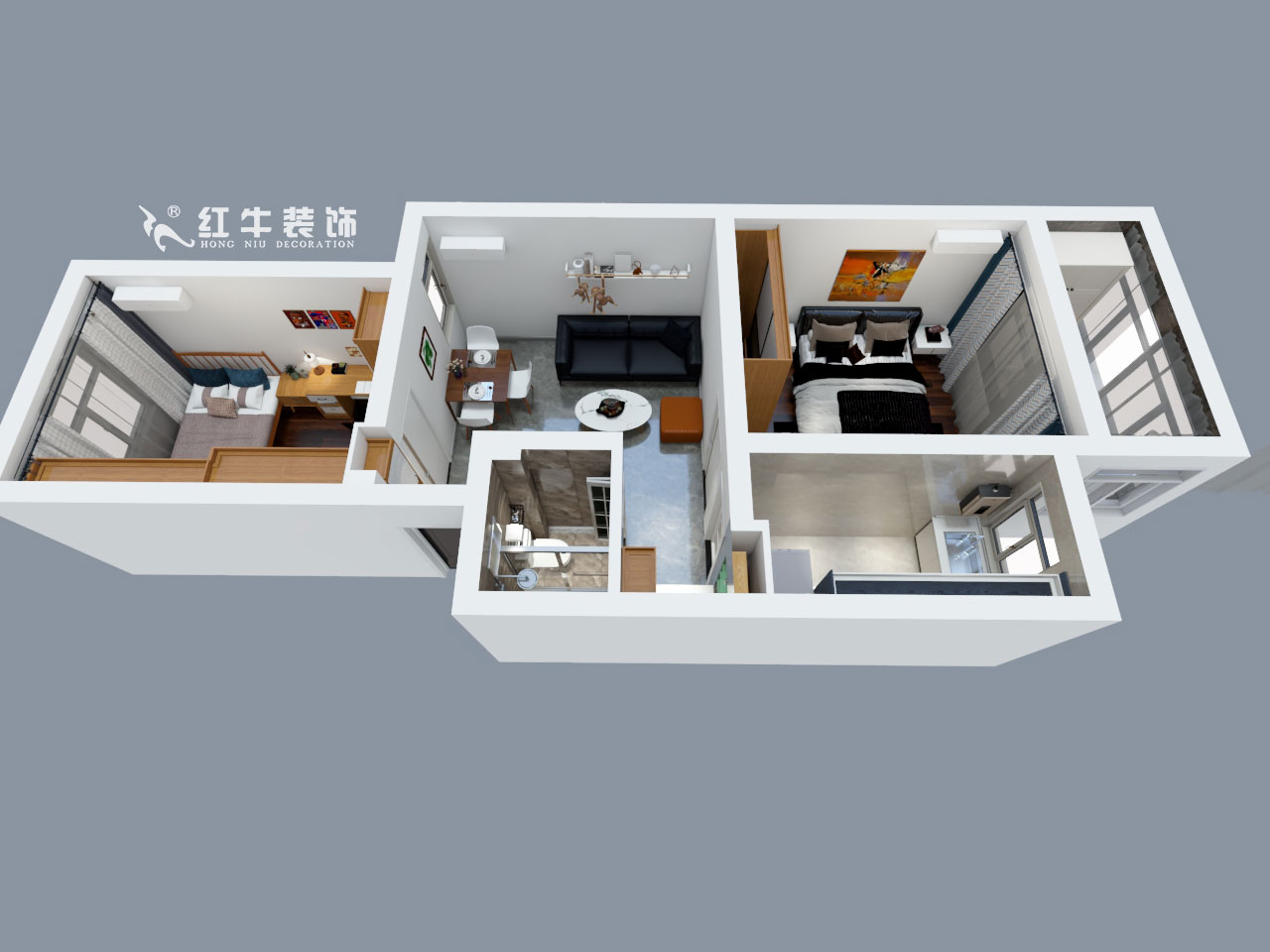 張智猿_熱河南路308小區(qū)11-3-201-60㎡-輕奢風格_鳥瞰圖+logo