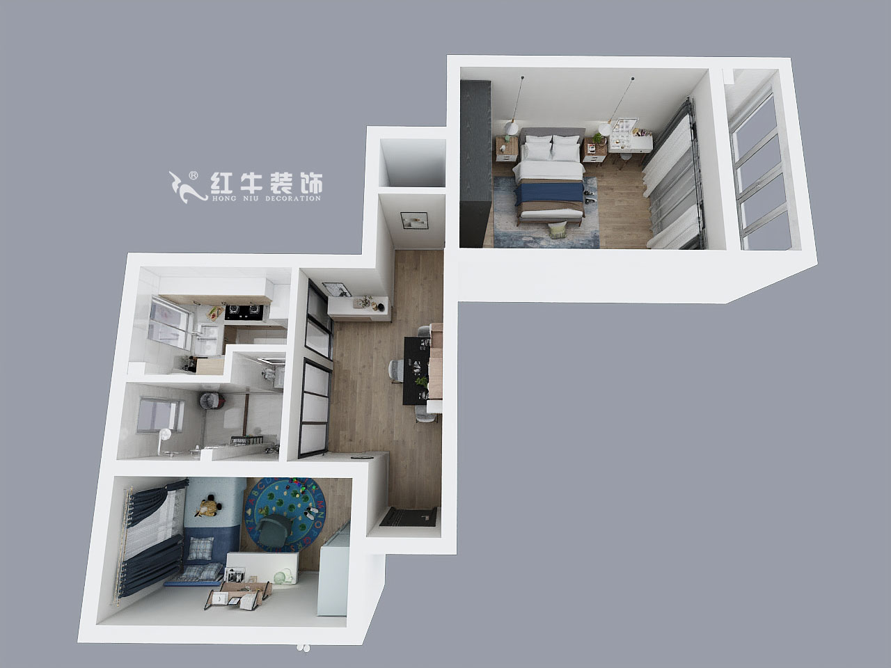 吳波_御河新村15-1-603-60㎡-現(xiàn)代風(fēng)格_鳥(niǎo)瞰圖