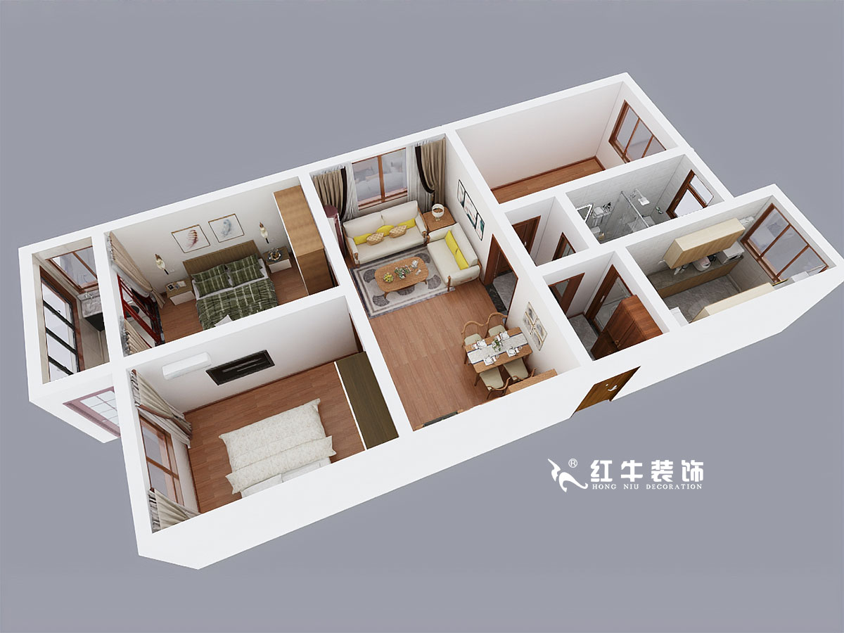 魏利利_花園路11號1-102-98㎡-中式風(fēng)格_鳥瞰圖