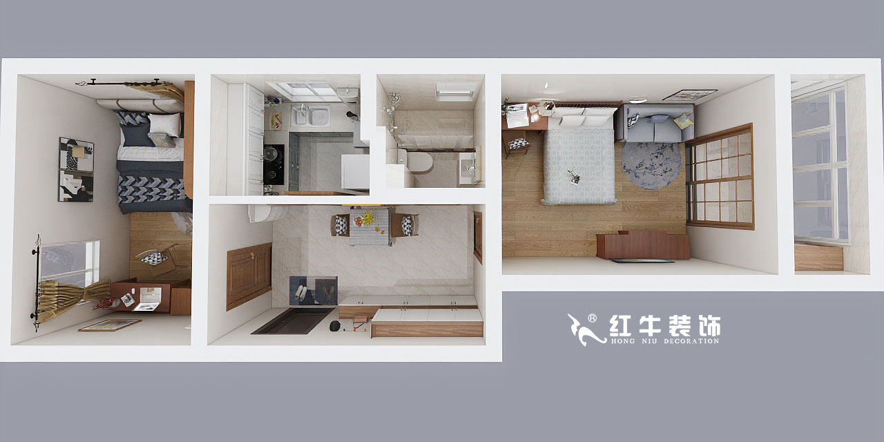 馬府新村19-301-60㎡-簡約風(fēng)格_鳥瞰圖