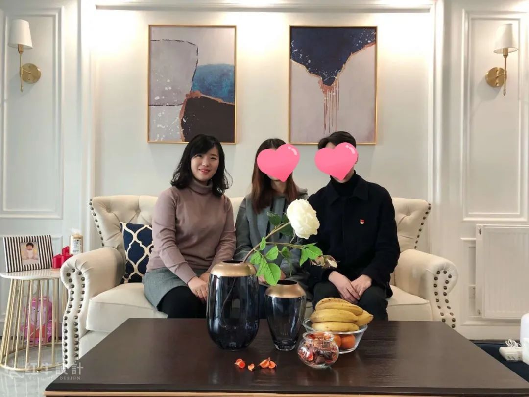 85后夫婦的美式輕奢家，起名“海藍(lán)之謎”！01設(shè)計師與業(yè)主的合照