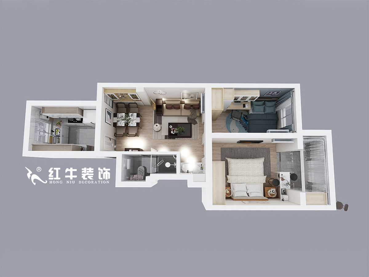 劉小勇_小楊村2-305-62㎡-現(xiàn)代簡(jiǎn)約風(fēng)格00鳥(niǎo)瞰圖