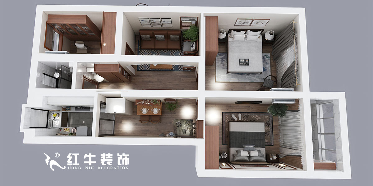 魏明花_西康路3號(hào)11-301-85㎡-簡(jiǎn)約風(fēng)格_3室2廳1衛(wèi)00鳥瞰圖