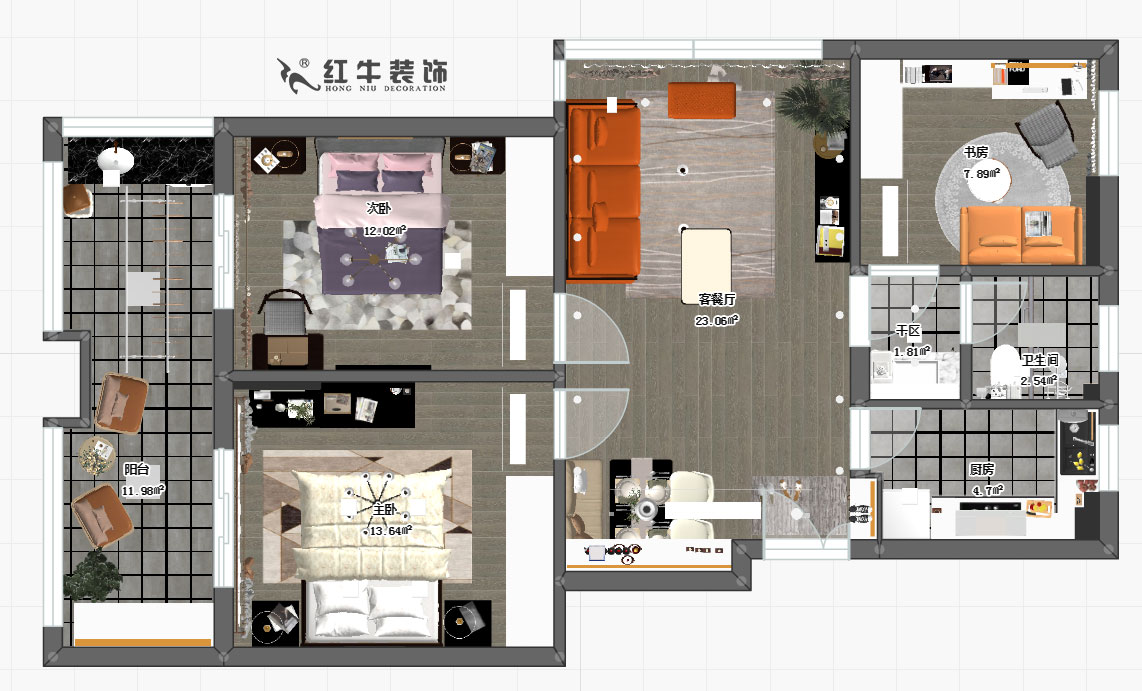 仇美蓉_朗詩萬都玲瓏樾3-4-408-92㎡-現(xiàn)代風(fēng)格_3室2廳1衛(wèi)_定制家￥123952→00彩平圖