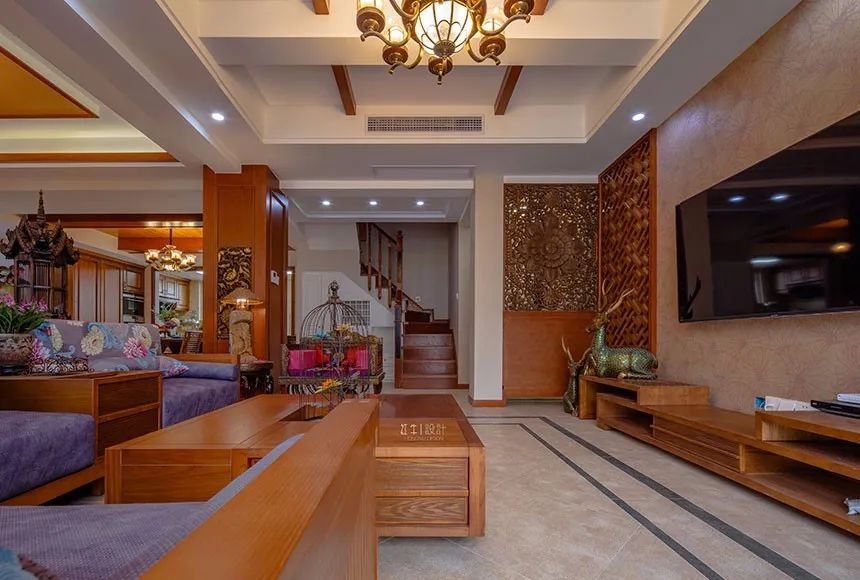 紅牛設(shè)計 · 大宅--260㎡ · 東南亞風格 · 頤和美地西園01