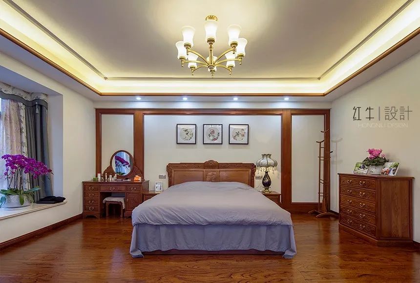 吳波_紅牛設(shè)計 · 大宅--280㎡ · 中式古典風(fēng)格 · 湯山東湖麗島11