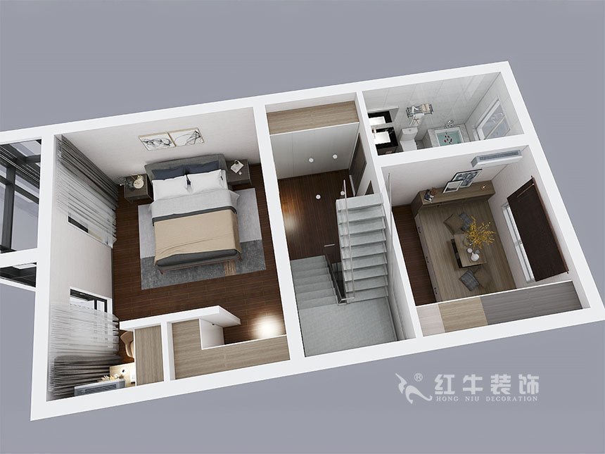 陸利民_香地美舍602-156㎡-新中式風(fēng)格_5室2廳3衛(wèi)（新房裝修）_定制家￥208000_全包25萬00_15三樓鳥瞰圖