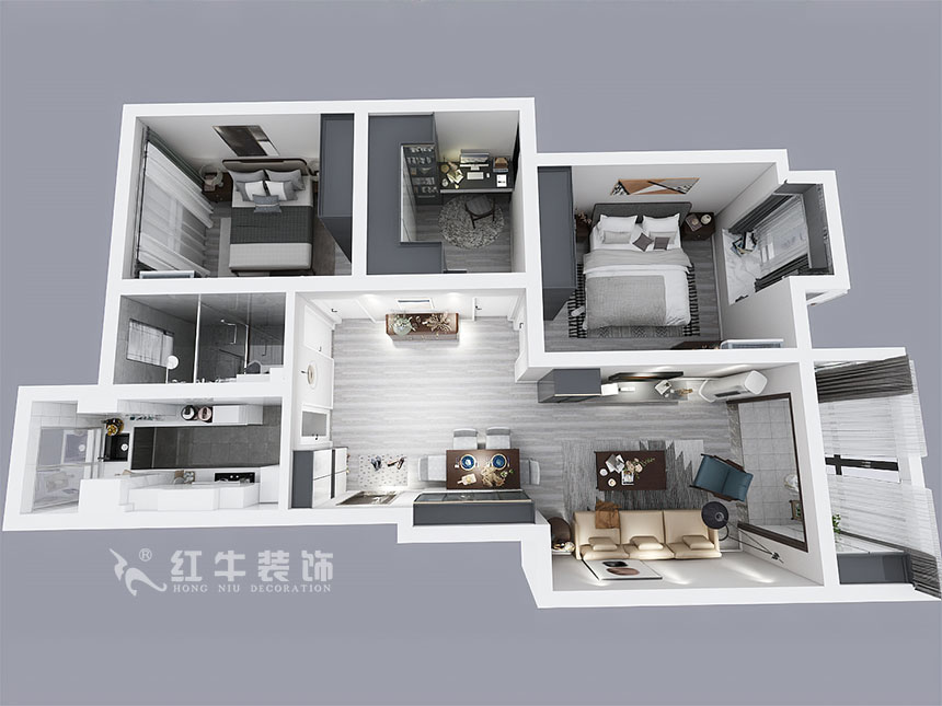 吳波_華匯康城23-404-105㎡-現(xiàn)代風(fēng)格_3室2廳1衛(wèi)（舊房裝修）_定制家￥155943_全包15