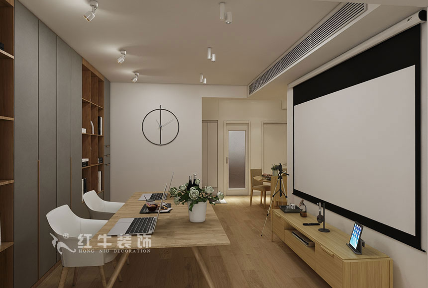 魏利利_津橋華府82㎡現(xiàn)代簡約｜顛覆傳統(tǒng)客廳，即是休閑書吧又是影院01客廳860x580