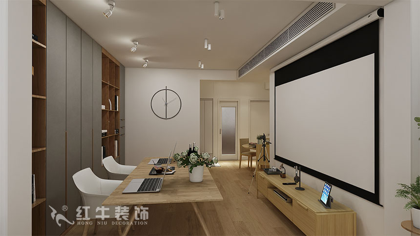 魏利利_津橋華府82㎡現(xiàn)代簡約｜顛覆傳統(tǒng)客廳，即是休閑書吧又是影院05客廳