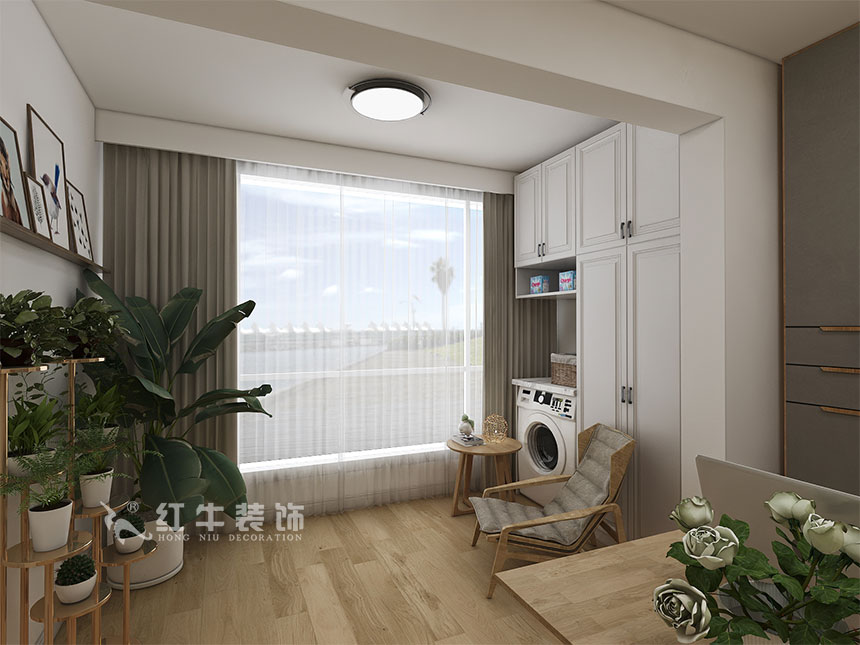 魏利利_津橋華府82㎡現(xiàn)代簡約｜顛覆傳統(tǒng)客廳，即是休閑書吧又是影院06陽臺