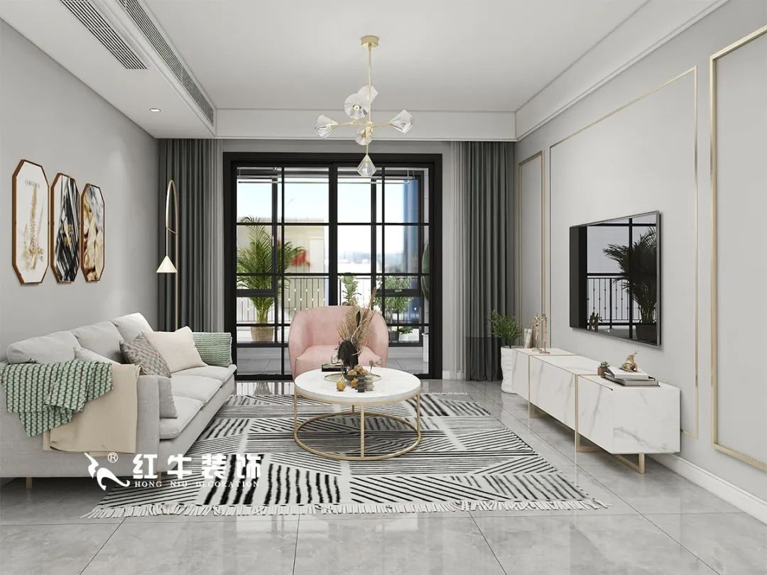 劉萍萍_仙龍灣山莊90㎡輕奢風(fēng)格｜加入一點(diǎn)金屬線條，這個(gè)家高級(jí)又溫柔！03