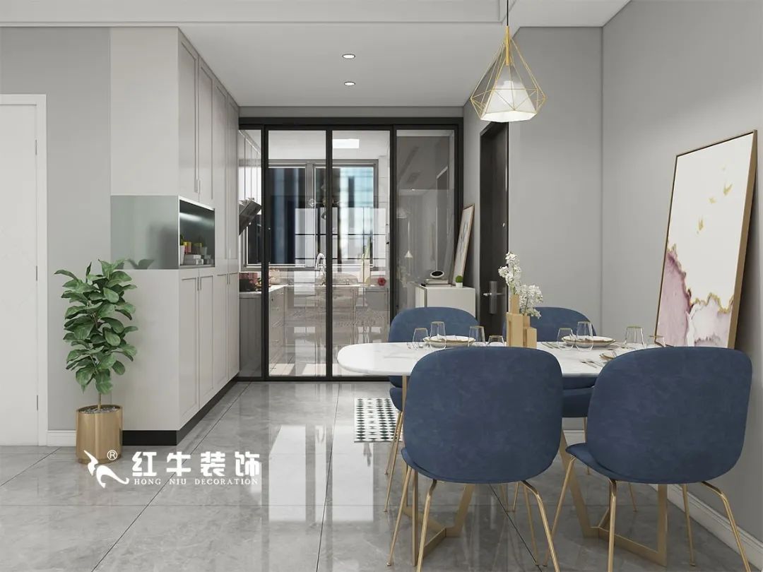 劉萍萍_仙龍灣山莊90㎡輕奢風(fēng)格｜加入一點(diǎn)金屬線條，這個(gè)家高級(jí)又溫柔！05