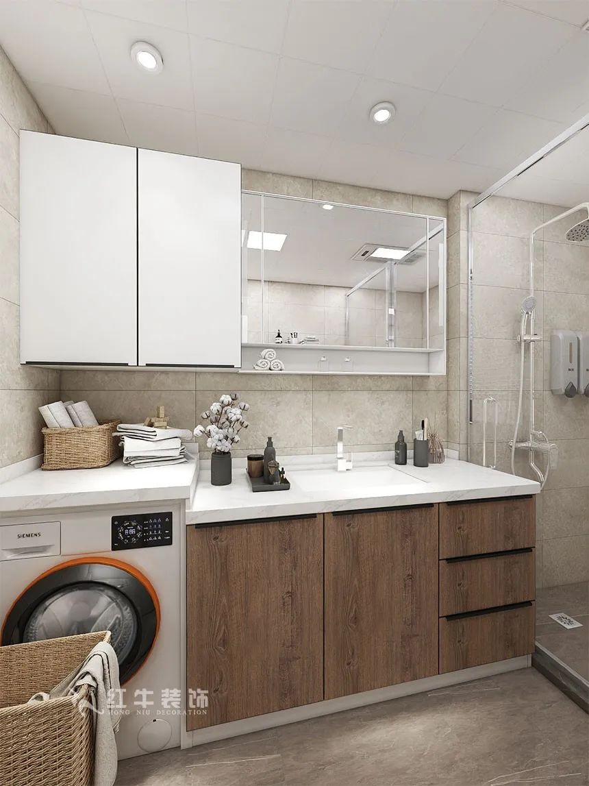 沙發(fā)不要靠墻，這樣設(shè)計(jì)才夠別致?。櫨阓東城水岸115㎡現(xiàn)代風(fēng)格_3室2廳1衛(wèi)_舊房裝修_全包17萬(wàn)）14