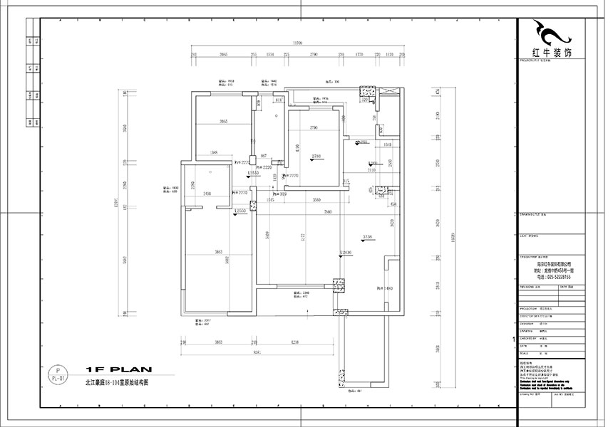 魏利利_北江豪庭48-104-130㎡-美式輕奢風(fēng)格_3室2廳2衛(wèi)（毛坯裝修）_定制家￥205685_全包20萬(wàn)00_01北江豪庭48-104原始結(jié)構(gòu)圖