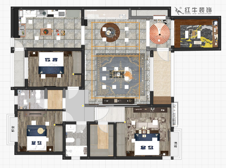 魏利利_北江豪庭48-104-130㎡-美式輕奢風(fēng)格_3室2廳2衛(wèi)（毛坯裝修）_定制家￥205685_全包20萬(wàn)00_03彩平圖