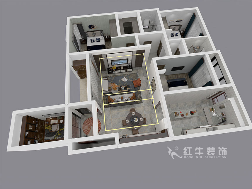 魏利利_北江豪庭48-104-130㎡-美式輕奢風(fēng)格_3室2廳2衛(wèi)（毛坯裝修）_定制家￥205685_全包20萬(wàn)00_04鳥(niǎo)瞰圖