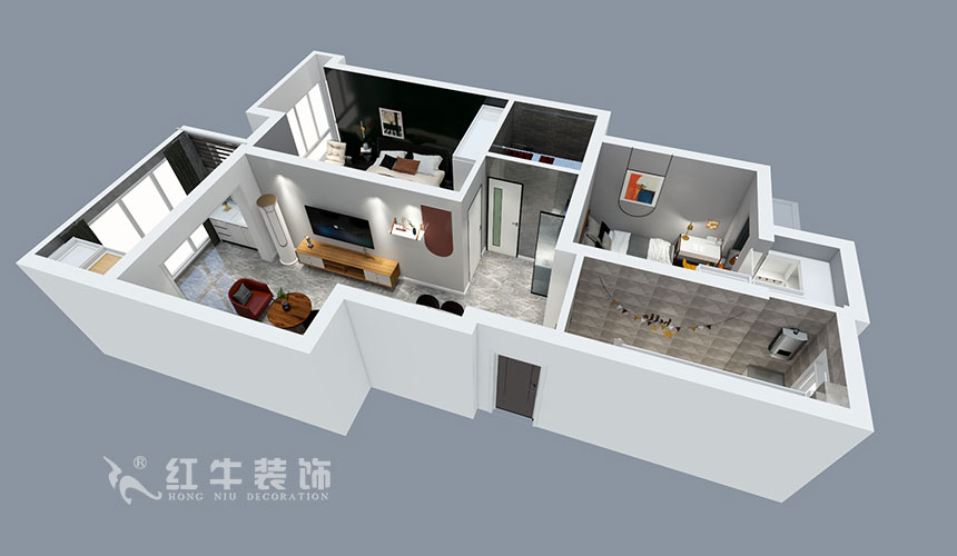 張智猿_紫金明珠5-2-304-82㎡-現(xiàn)代簡約風(fēng)格_2室2廳1衛(wèi)（老房裝修）_成品家￥127797_全包12