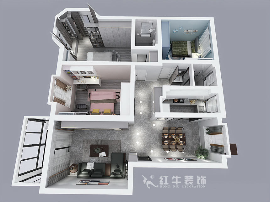 吳波_陽(yáng)光雅居9-306-119㎡-現(xiàn)代風(fēng)格_3室2廳2衛(wèi)（舊房裝修）_成品家￥165860_全包16