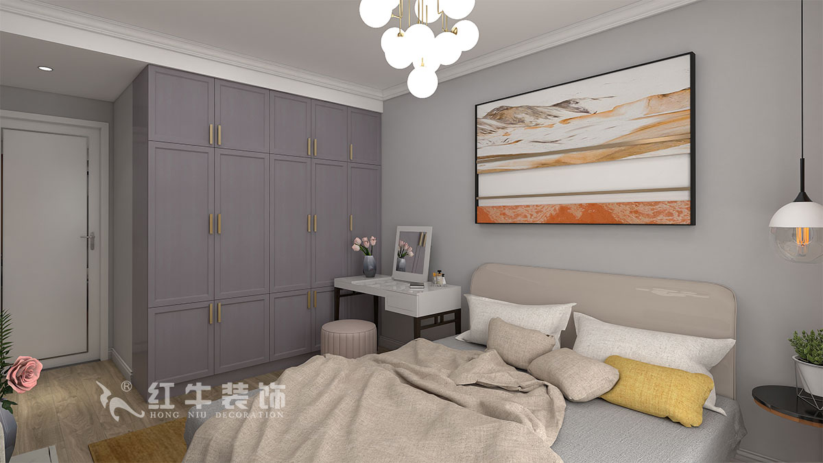 朱明琪｜御道嘉庭8-110-82㎡-現(xiàn)代簡(jiǎn)約風(fēng)格｜2室2廳1衛(wèi)｜新房裝修｜定制家￥123516｜全包12萬(wàn)｜04主臥