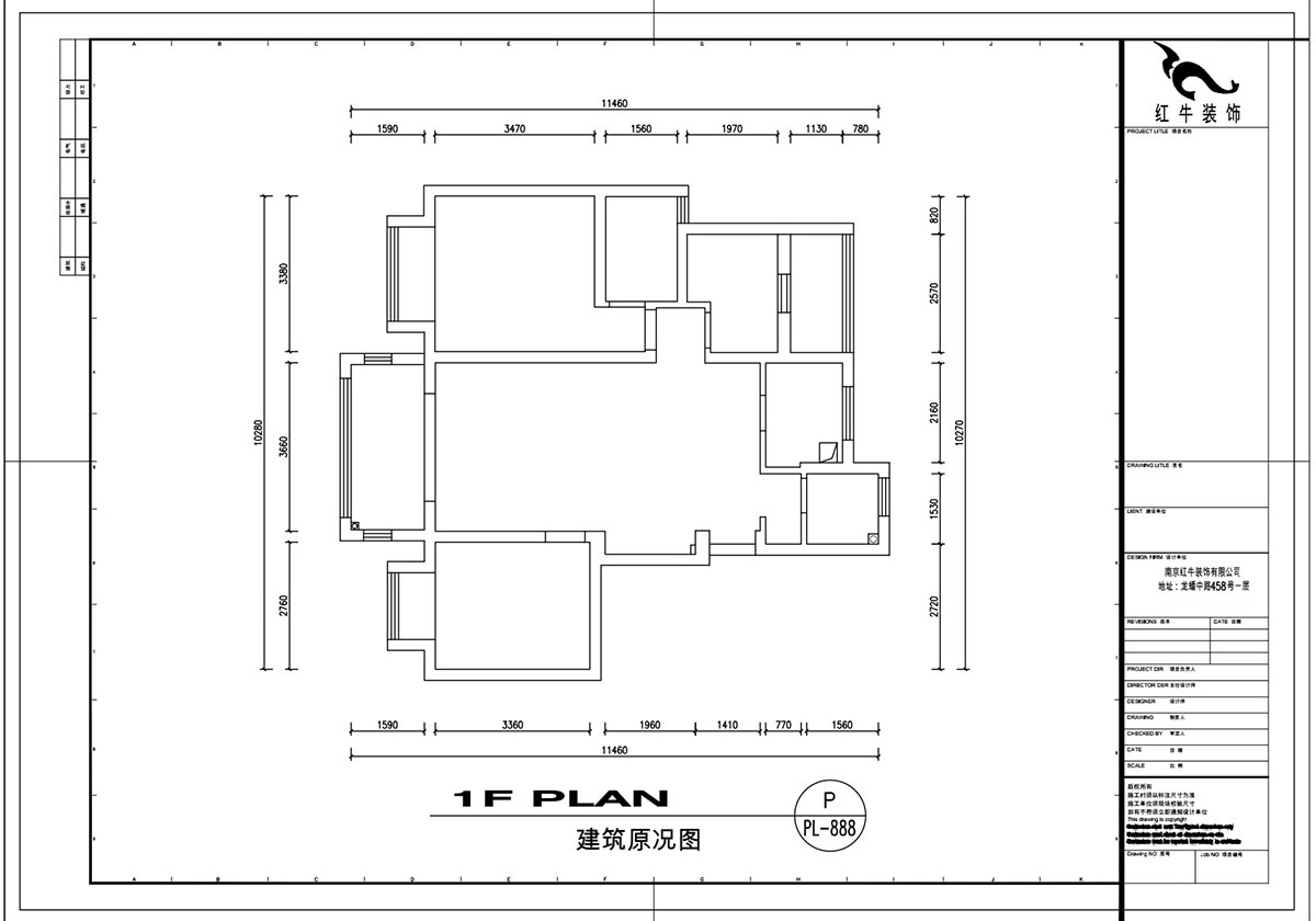 劉萍萍｜中南山錦花城10-1-802-97㎡-簡約風(fēng)格｜3室2廳2衛(wèi)｜老房裝修｜定制家￥132780｜全包14萬｜00_01建筑原況圖