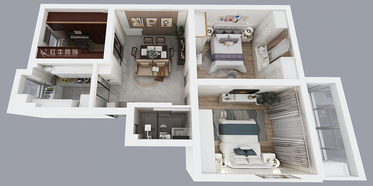 劉萍萍｜龍?bào)粗新?74號(hào)5-601-82㎡-輕奢風(fēng)格｜3室2廳1衛(wèi)｜老房裝修｜定制家￥121320｜全包11