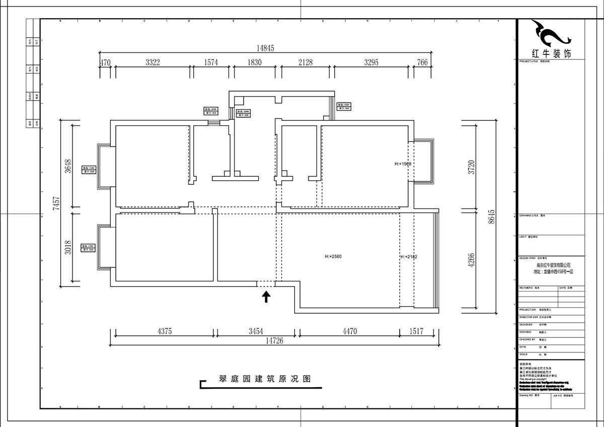 【實景案例】魏明花｜金輪翠庭園6-3-301-135㎡-極簡主義風(fēng)格｜3室2廳2衛(wèi)｜二手房裝修｜定制家￥184100｜全包18萬｜00_01建筑原況圖