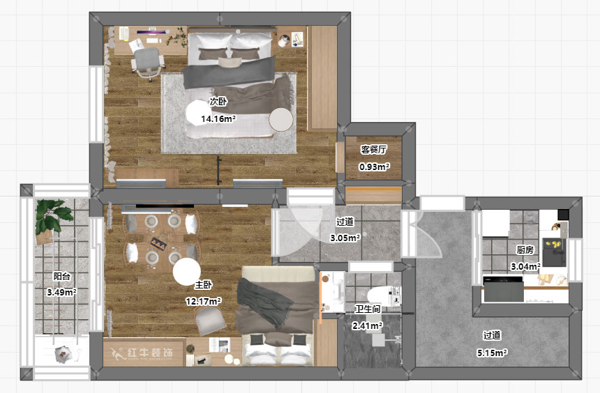賈庭|木匠營(yíng)123號(hào)605室-50㎡-現(xiàn)代風(fēng)格|2室0廳1廚1衛(wèi)|老房裝修|定制家¥83400|全包8